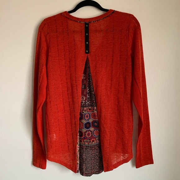 MISS ME Burnt Orange Back Paneled Cardigan… - Picture 3 of 8